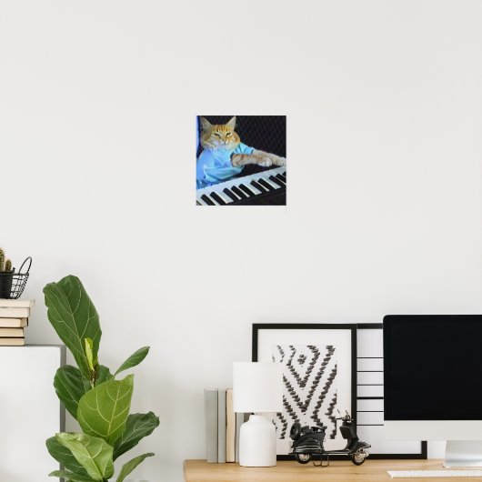 Poster Clavier Canvas Chat Imprimer! (Bureau à domicile)