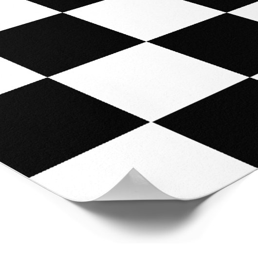 Poster Clavier Classique Noir Et Blanc (Coin)