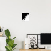 Poster Clavier de piano design de musique noir et blanc (Bureau à domicile)