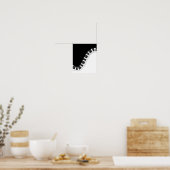 Poster Clavier de piano design de musique noir et blanc (Cuisine)