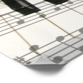 Poster Clavier de piano et Rose (Coin)