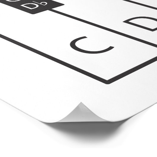 Poster Clavier (deux octaves) (Coin)