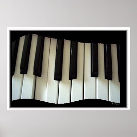 Poster Clavier en mouvement (Devant)