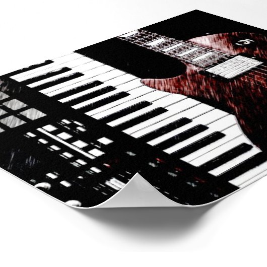 Poster clavier et guitare (Coin)