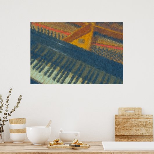 Poster Clavier et Pins 3 impressionniste (Cuisine)