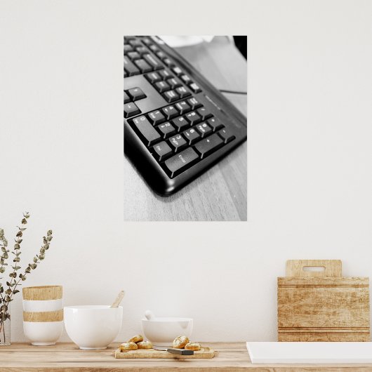 Poster Clavier informatique (Cuisine)