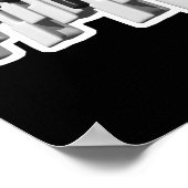 Poster clavier piano touches design (Coin)