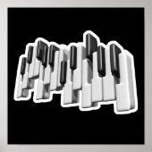 Poster clavier piano touches design (Devant)