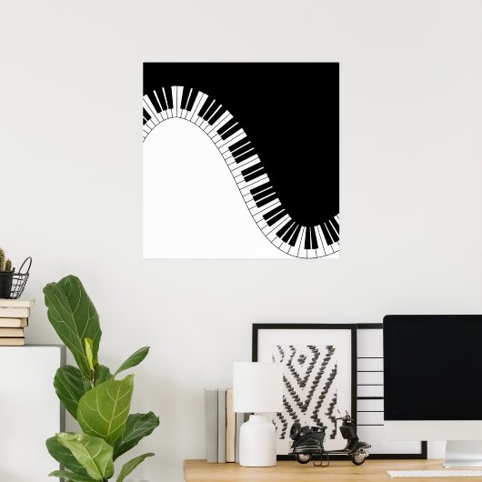 Poster Clavier pour piano (Bureau à domicile)