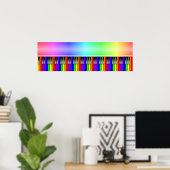 Poster Clavier pour piano arc-en-ciel (Bureau à domicile)