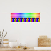 Poster Clavier pour piano arc-en-ciel (Cuisine)