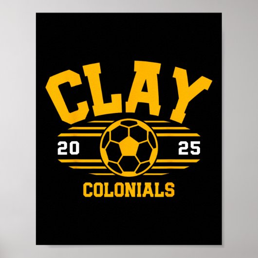 Poster Clay Colonials Soccer Byll 2025 (Devant)