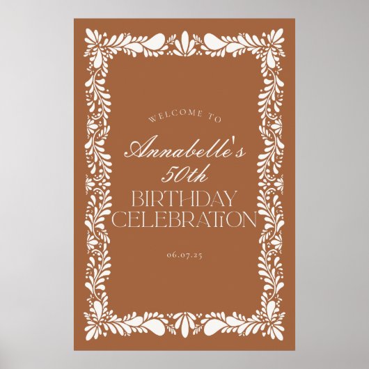 Poster Clay Talavera Carrelage Fiesta Anniversaire Fête B (Devant)