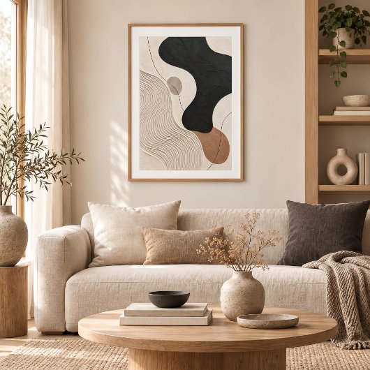 Poster Clay Tide | Minimal Abstract Plaster Art Print