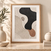 Poster Clay Tide | Minimal Abstract Plaster Art Print