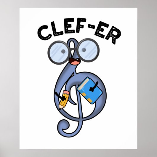 Poster Clé de musique amusante (Devant)