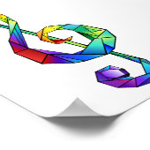 Poster Clé de musique arc-en-ciel (Coin)