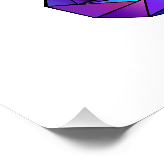 Poster Clé de musique arc-en-ciel (Coin)