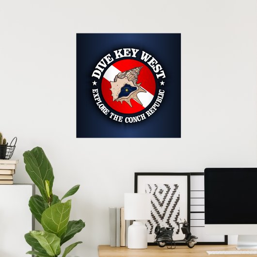Poster Clé de plongée Ouest (Bureau à domicile)