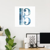 Poster clé de ténor de clé de clé alto (Bureau à domicile)