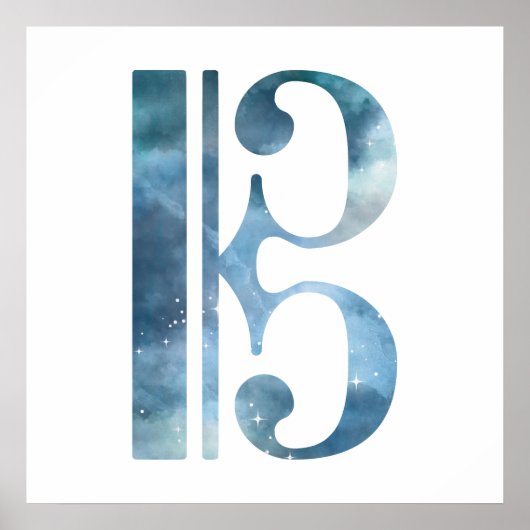 Poster clé de ténor de clé de clé alto (Devant)