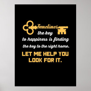 Poster Clé de votre nouvelle maison