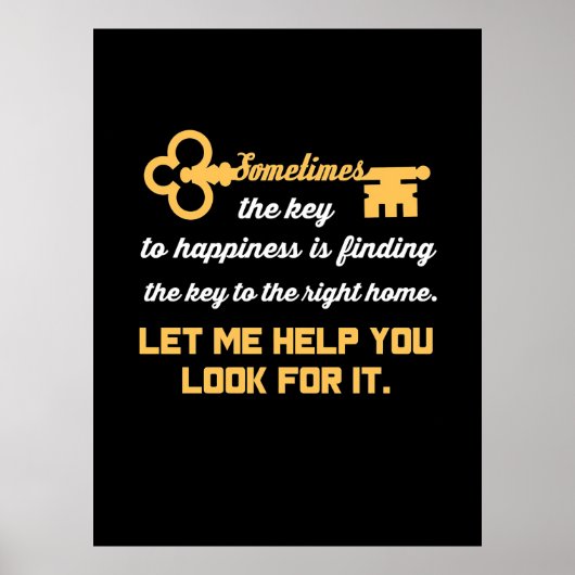 Poster Clé de votre nouvelle maison (Devant)