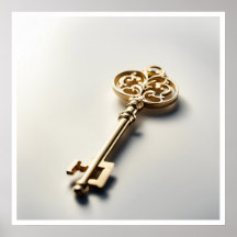 Clé d'or avec conception complexe 4_