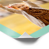 Poster Clé grecque Turquoise légère Monogramme 8 Collage  (Coin)