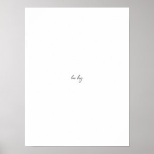 Poster Clé minimale noire et blanche