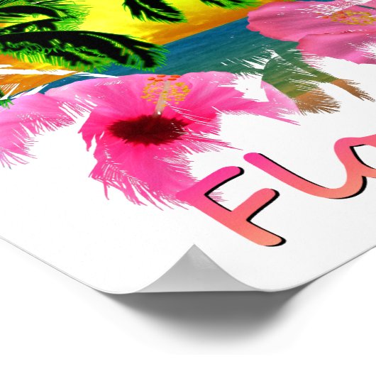 Poster Clé tropicale West Florida Keys (Coin)