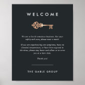 Poster Clé vintage | Sécurité du contenu immobilier (Devant)