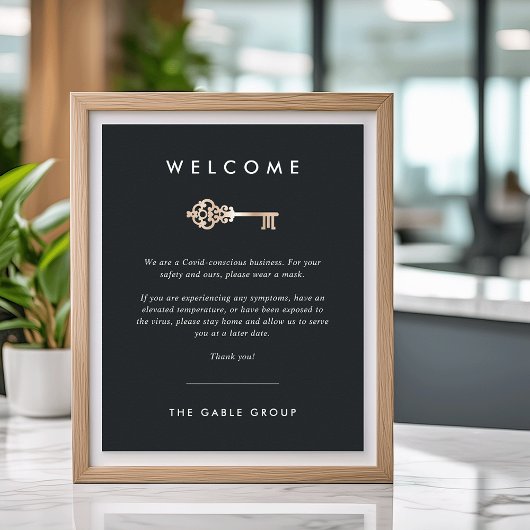 Poster Clé vintage | Sécurité du contenu immobilier