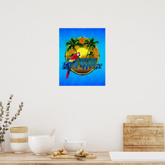 Poster Clé West Sunset (Cuisine)