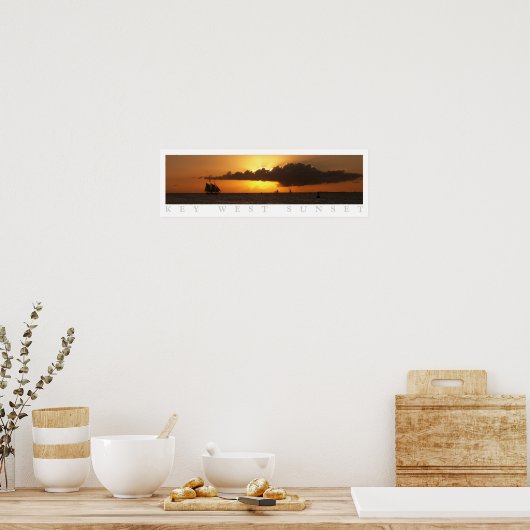 Poster Clé West Sunset (Cuisine)