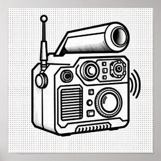 Poster Clean Vector Pop Art Sketch for Coloring Page