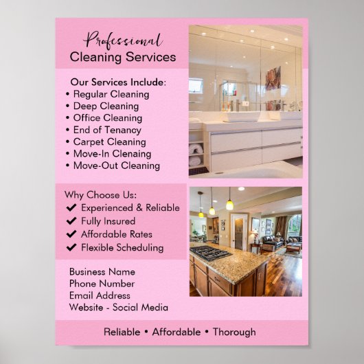 Poster Cleaning Services Flyer | Editable House Cleaning  (Devant)