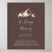 Poster Clear Mountain Country In Love Memory Sign (Devant)