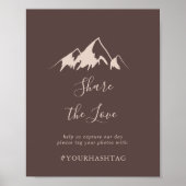 Poster Clear Mountain Country Partagez le hashtag Amour (Devant)