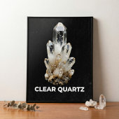 Poster Clear Quartz Crystal Cluster