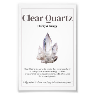 Poster Clear Quartz crystal meaning
