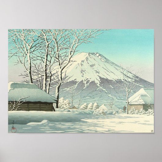 Poster Clearing after Snow at Oshiono - Hasui Kawase (Devant)