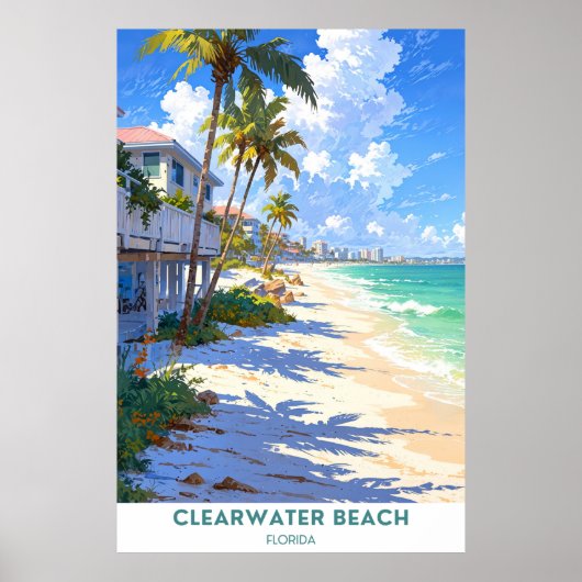 Poster Clearwater Beach, Floride (Devant)