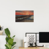 Poster Clearwater, Floride - Sunset View of Fishing Pie (Bureau à domicile)