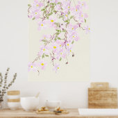 Poster clematis pourpre dans l'aquarelle fleurie (Cuisine)