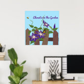 Poster Clématite dans le jardin (Bureau à domicile)