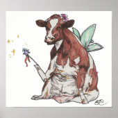Poster Clémentine la vache fée (Devant)