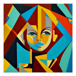 Poster Cléopâtre géométrique