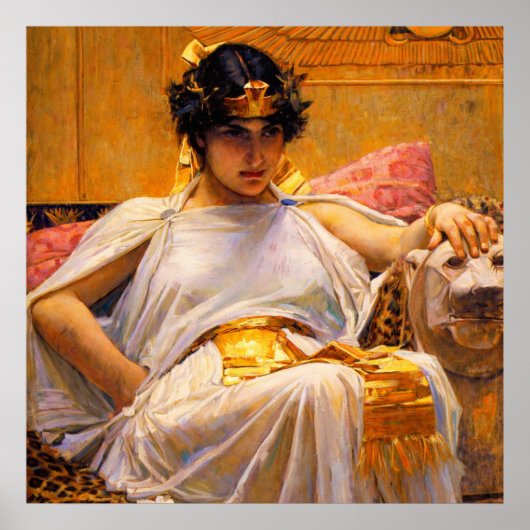 Poster Cléopâtre par John William Waterhouse (Devant)