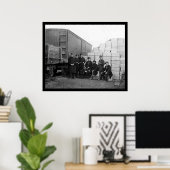 Poster Clercs du commissaire par un wagon 1863 (Bureau à domicile)